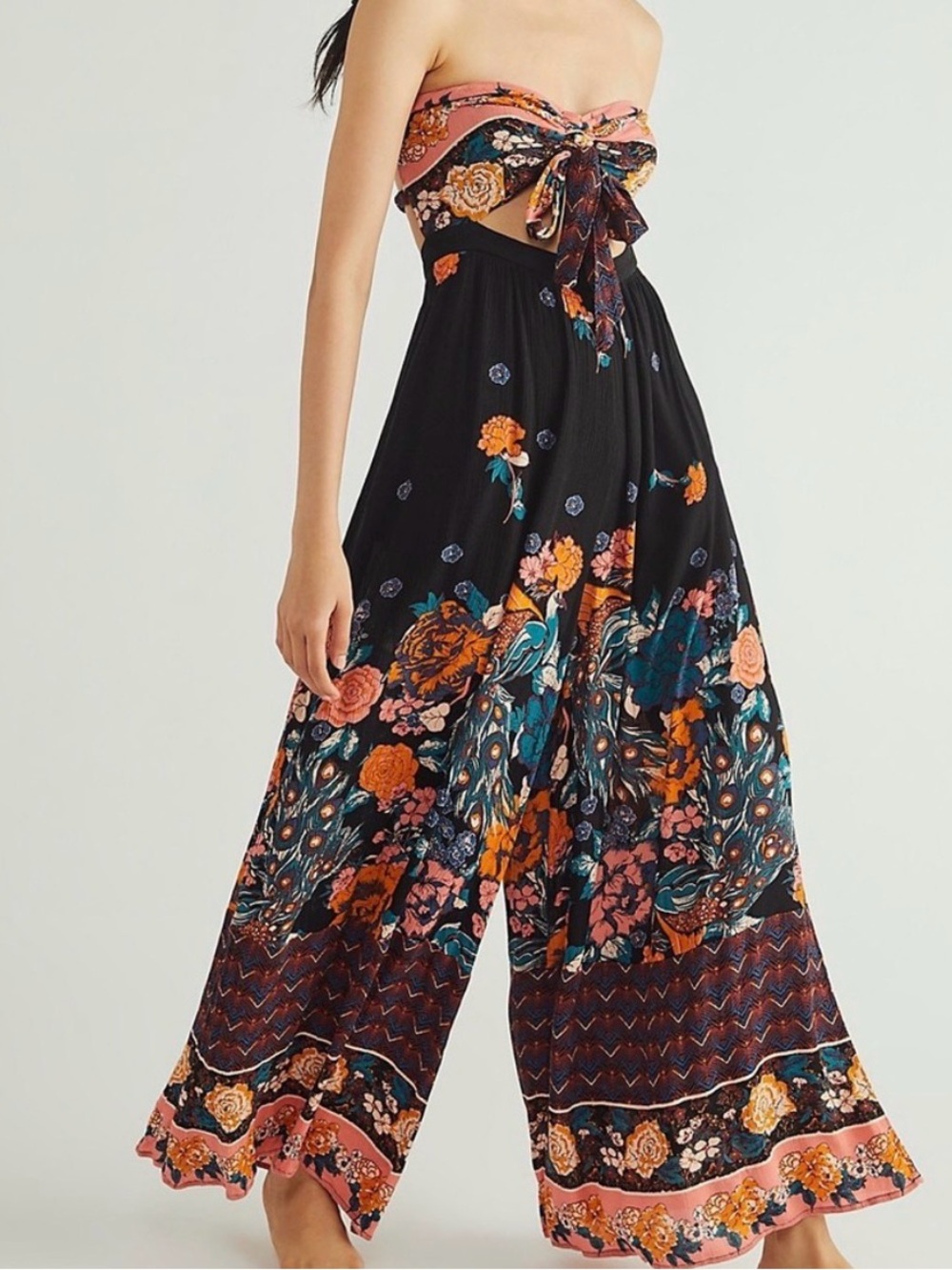 Free People Bali Birds of Paradise Jumpsuit